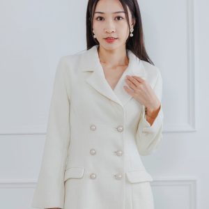 GEORET6322 Bailey White Tweed Dress &ndash; MyAleshia