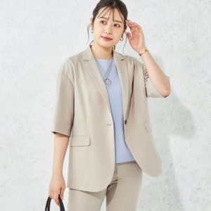 GEORET6341 Stretch Short Sleeve Jacket - Beige