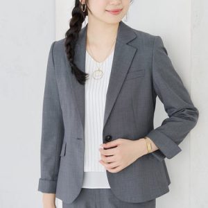 GEORET6334 Pin Dot Tailored Jacket - Gray