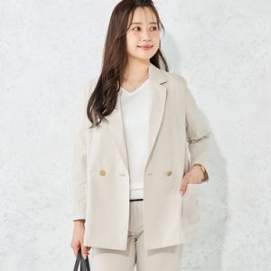 GEORET6337 Double Breasted Jacket - Beige