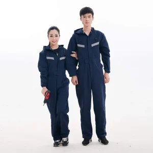 GEORET6366 100 Cotton Thickened Reflective Hooded Work Clothes