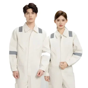 GEORET6364 Men's Customizable Cotton Coverall Reflective Safety Work Suit