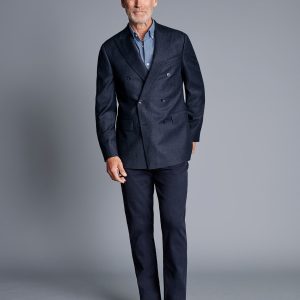 GEORET6354 Italian Suit Twill - Denim Blue